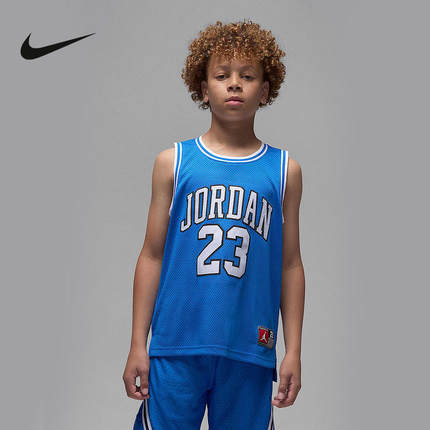 NIKE耐克童装T恤夏季JORDAN男女大童休闲运动针织背心DO1968-483