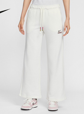 Nike耐克女子CNY新年款小标logo运动百搭直筒阔腿长裤 IQ3829-133