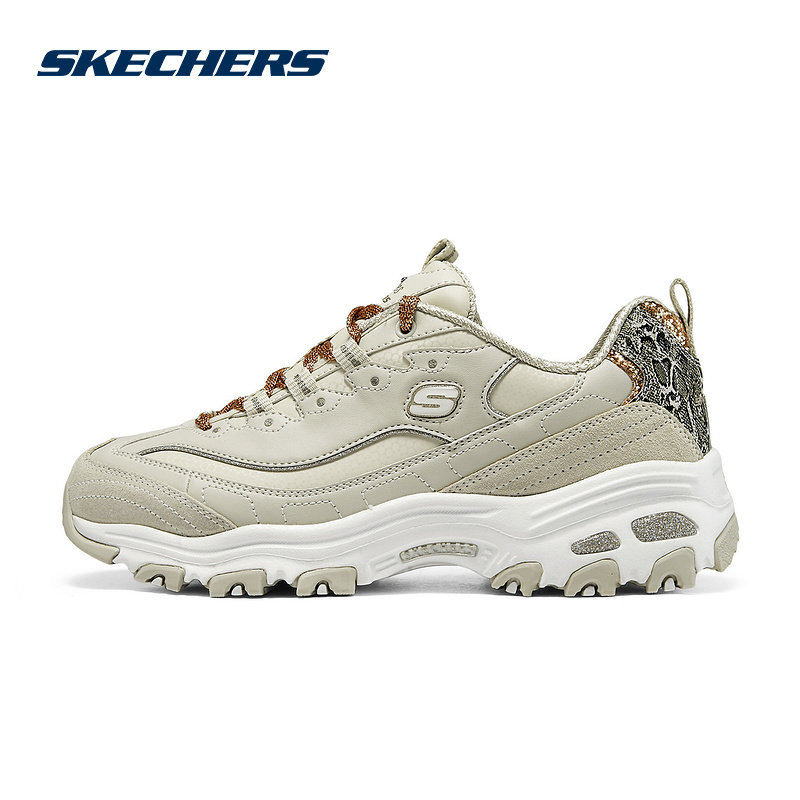 Skechers斯凯奇女鞋豹纹个性复古休闲老爹鞋熊猫鞋 150235/NTGD,运动鞋new,运动休闲鞋,淘宝优惠券,粉丝福利购,淘宝优惠卷