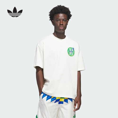 adidas阿迪达斯三叶草2026夏男宽松圆领篮球风运动短袖T恤 KD3615