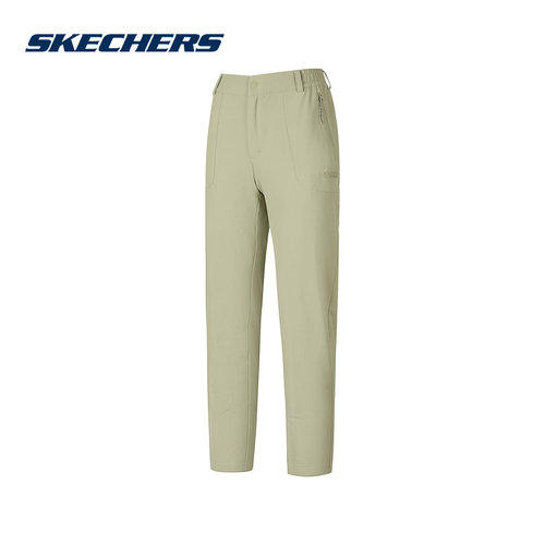 skechers斯凯奇25新女散腿透气舒适休闲梭织长裤P425W176
