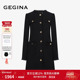 GEGINA吉吉娜秋冬季 新品 时髦气质中长外套小香风高级两穿连衣裙女