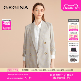 穿搭西服职业套装 GEGINA吉吉娜秋冬季 外套女正装 商场同款 小西装