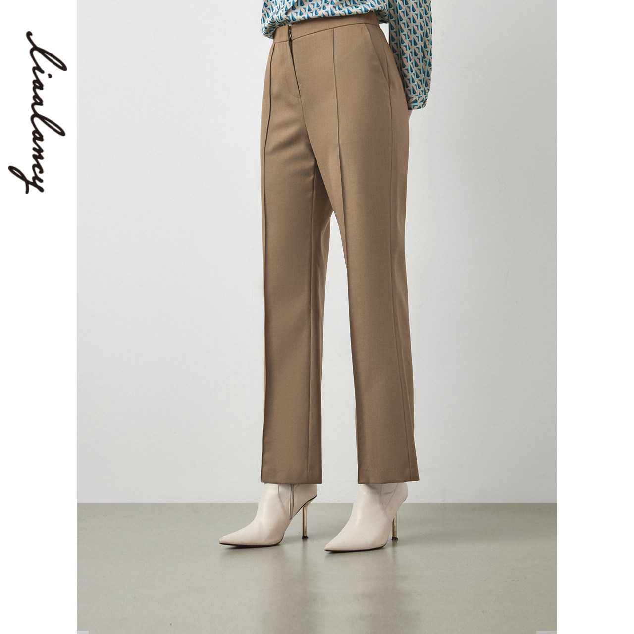 LANCY/悦朗姿冬季新款高腰裤子女通勤显瘦裤子女高级感奥莱,女装/女士精品,西装裤/正装裤,淘宝优惠券,粉丝福利购,淘宝优惠卷