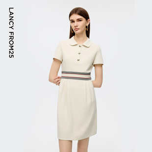 新款 朗姿欧洲EiLEEN ELITEE设计感POLO领收腰A摆连衣裙女2025秋季