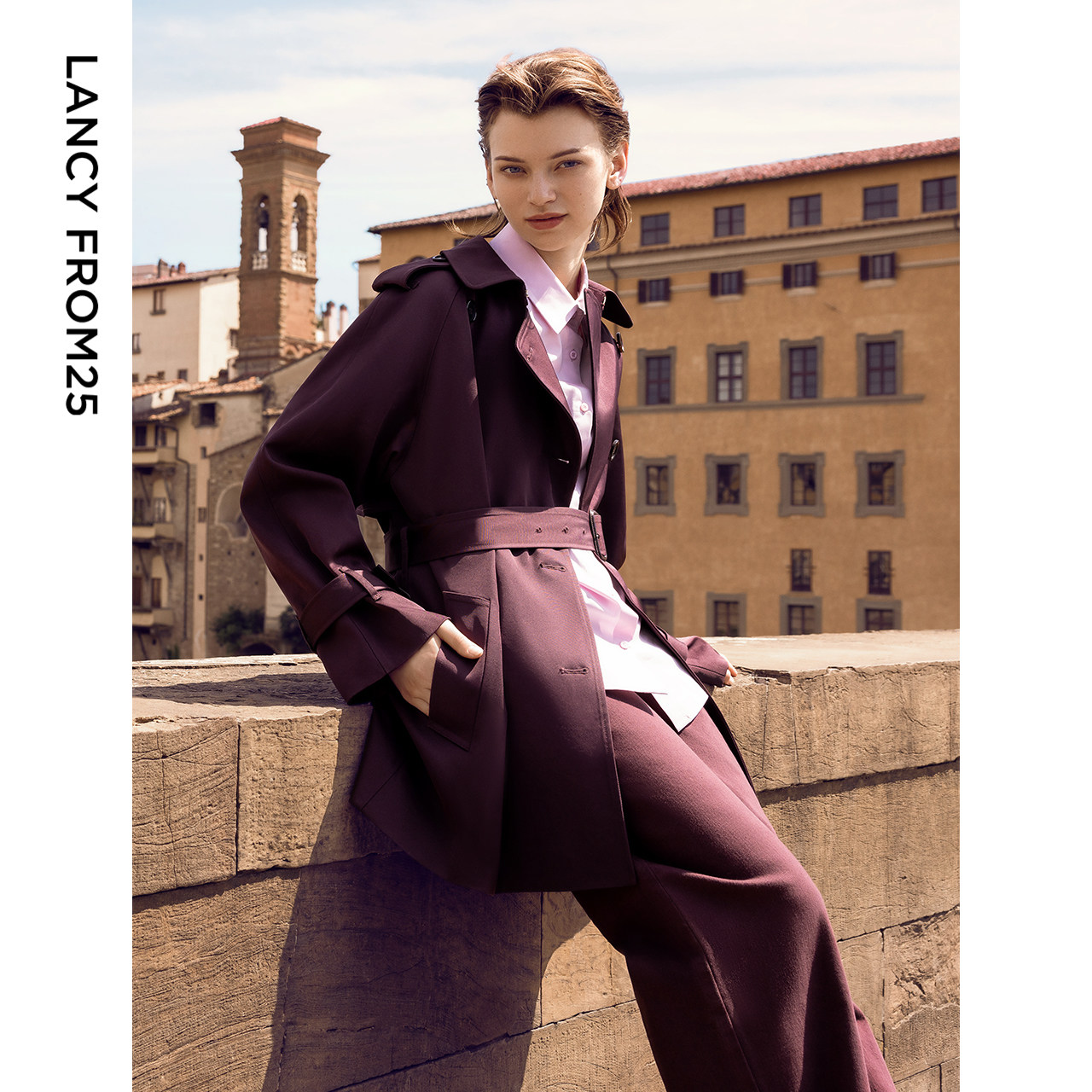 朗姿醋酸女式风衣外套2024年秋季新款复古高级感收腰设计气质大衣,女装/女士精品,风衣,淘宝优惠券,粉丝福利购,淘宝优惠卷