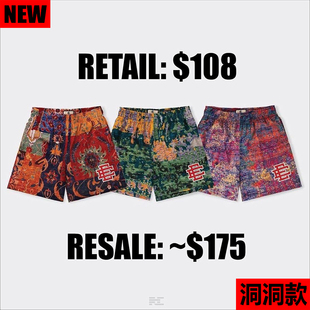 新EE美式休闲短裤男健身运动裤网眼透气四分裤篮球裤波西米亚波斯