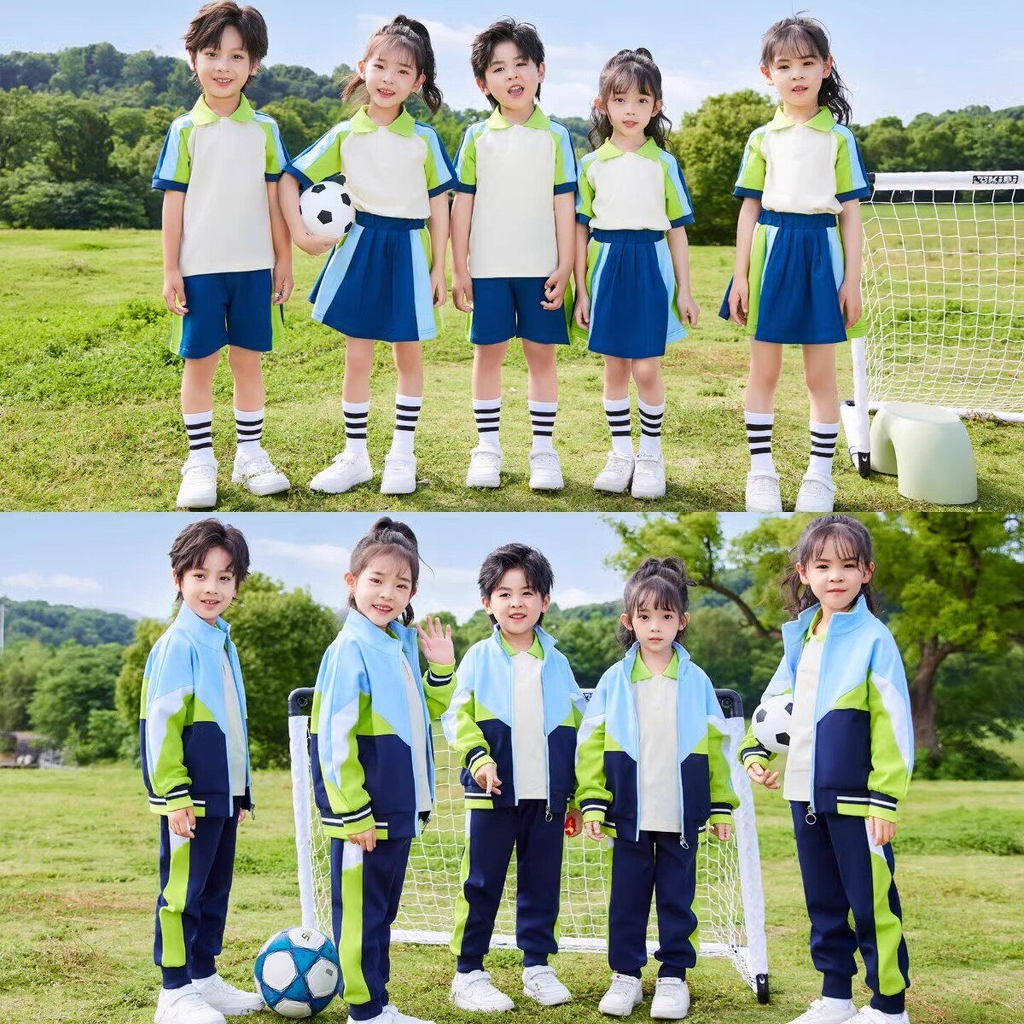 幼儿园班服学院棒球服学校男童内搭夏季套装团体中小学生条纹园服