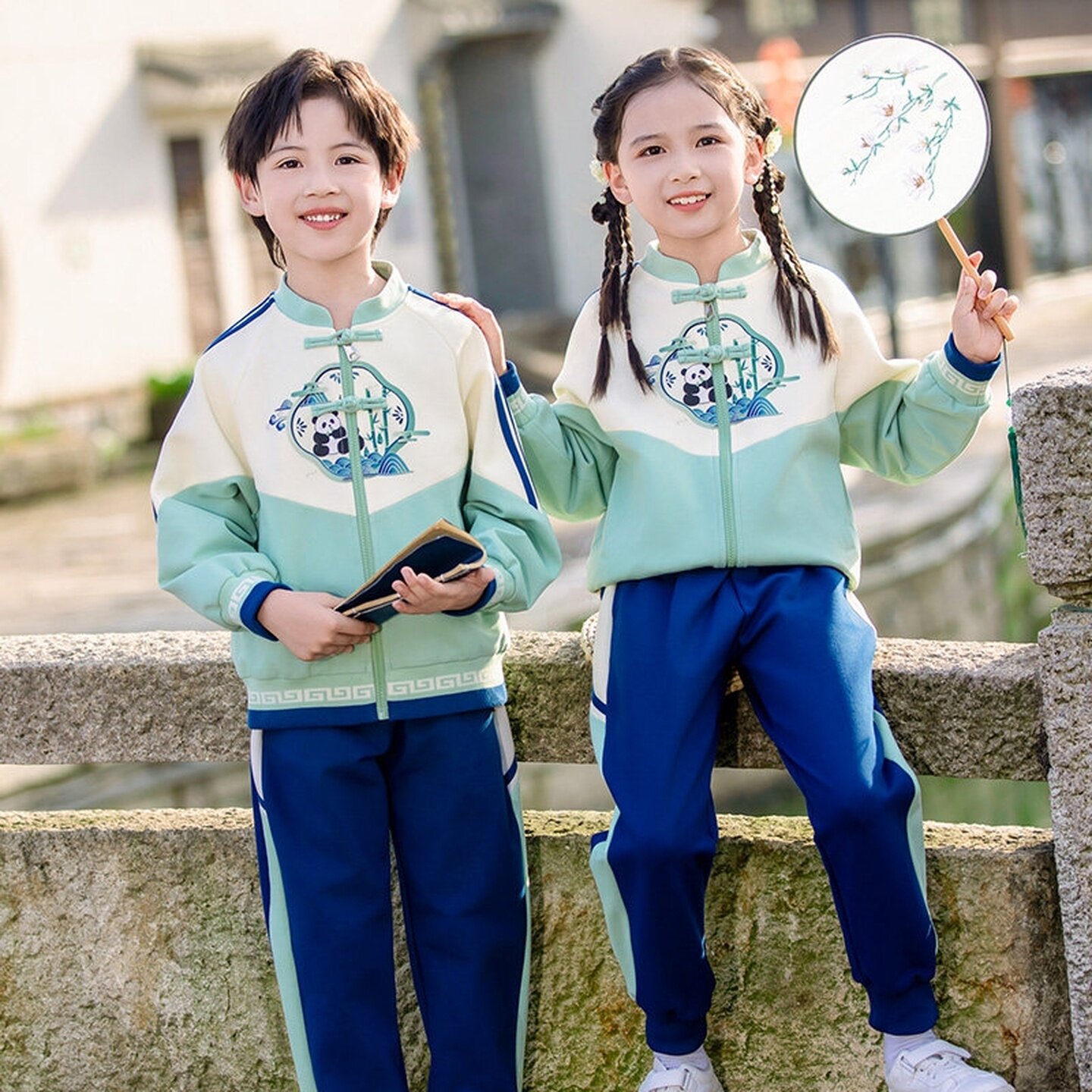 学院风班服中国风两件套新款运动夏季棒球服外套一年级运动风夏装