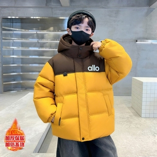 男童棉袄秋冬款棉衣棒球服冬装羽绒棉酷帅加绒春秋季中大款中大童