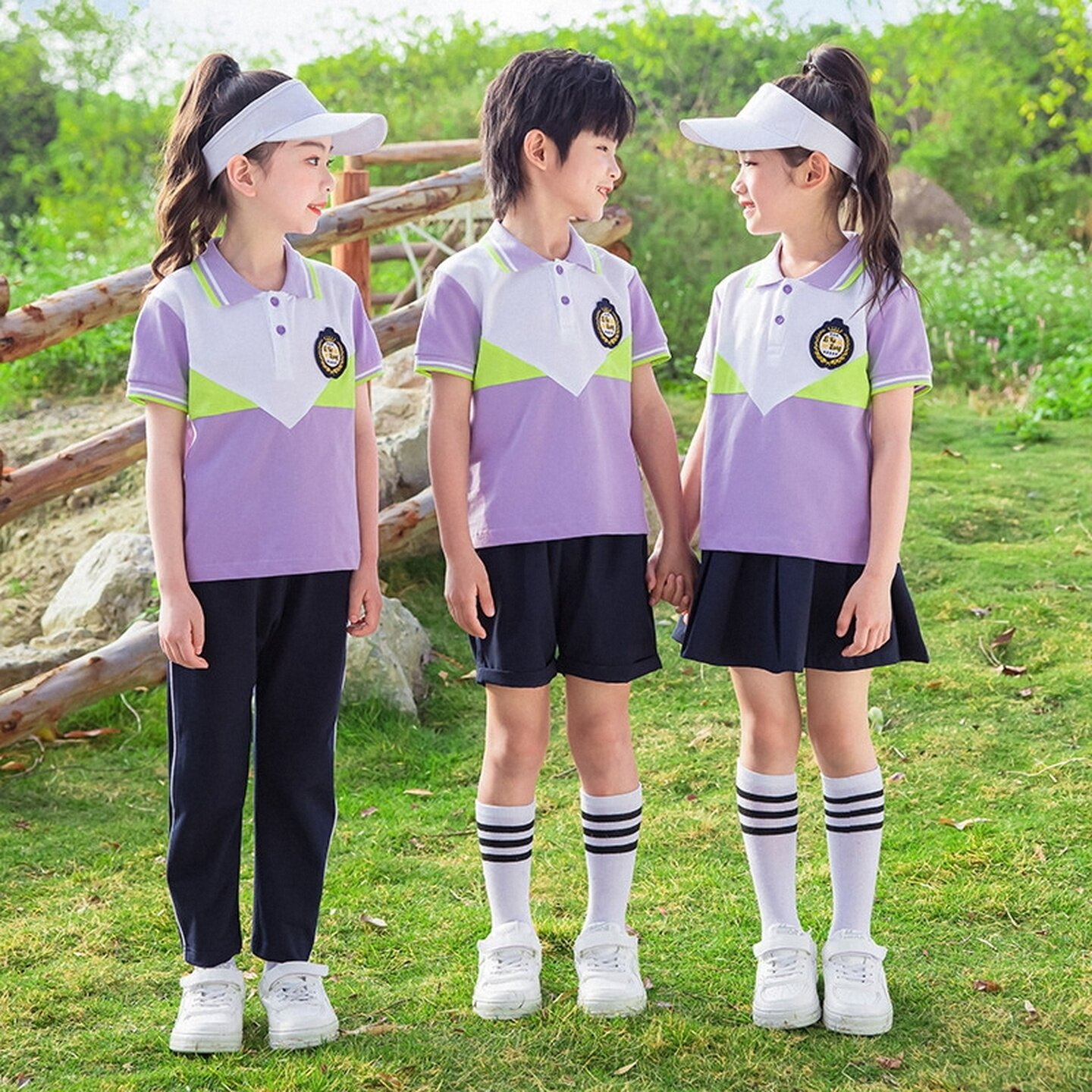 学院风班服小学生园服合照白衬衫英伦风连衣裙典礼装短袖六一年级