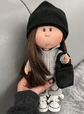 西班牙mia24cm土豆娃娃衣服24厘米mia公仔换装套装整套灰色运动