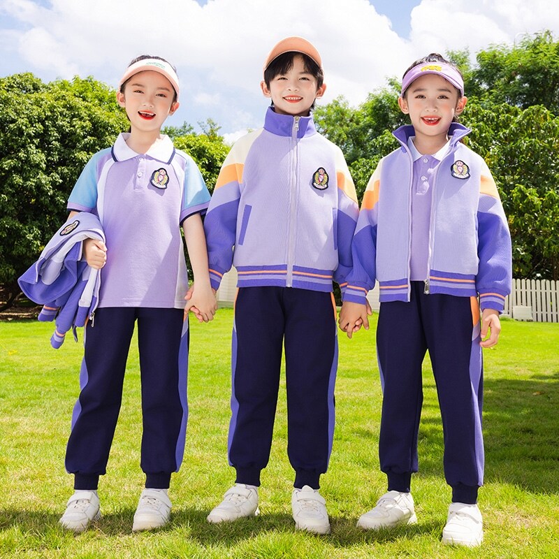 学院风班服团体活动运动套装两件套韩版T恤运动服装一年级大合唱