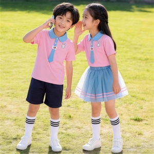 六一儿童演出服蓬蓬裙条纹学院风套装表演服校服园服夏款班服大班