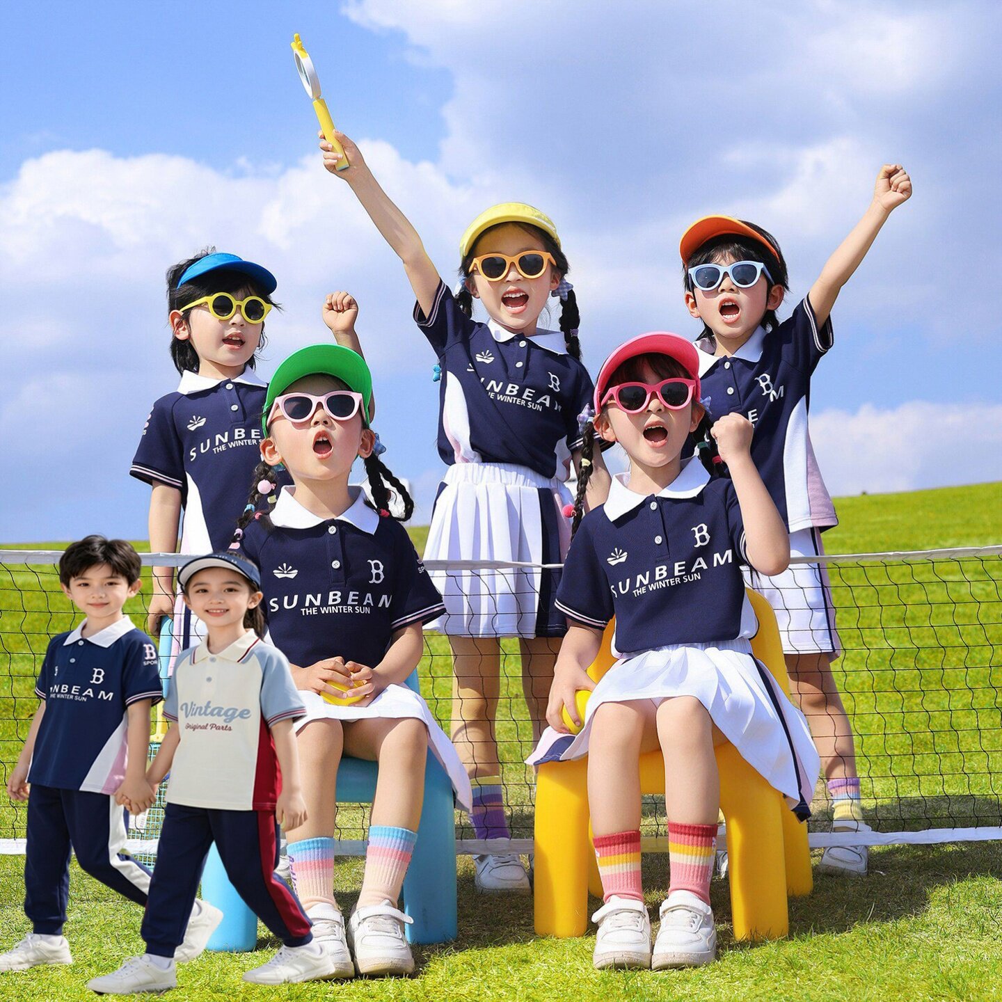 幼儿园园服中学生一年级夏装三件套入园运动风春秋季韩版夏季新款