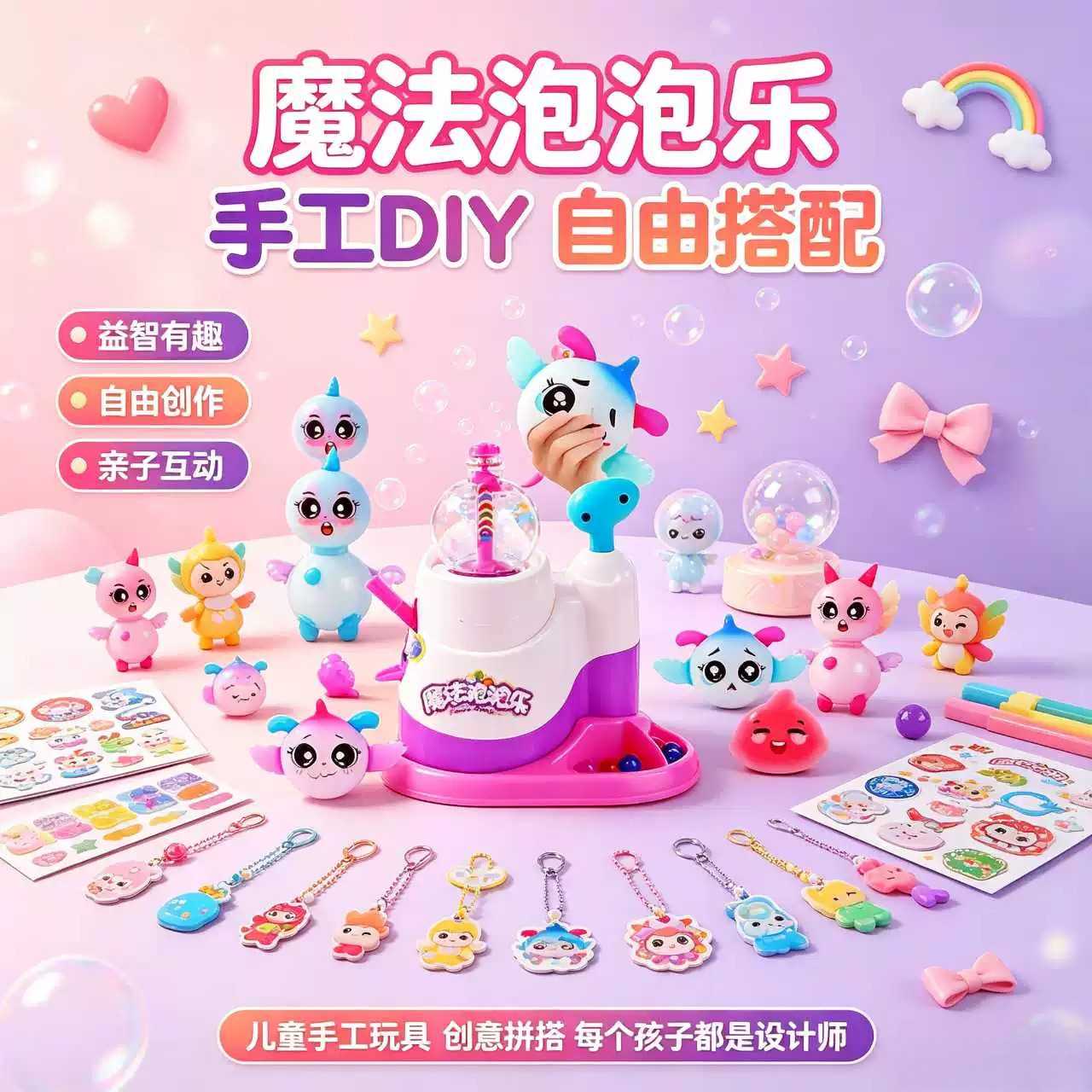 魔球波波乐魔法气球粘粘乐DIY