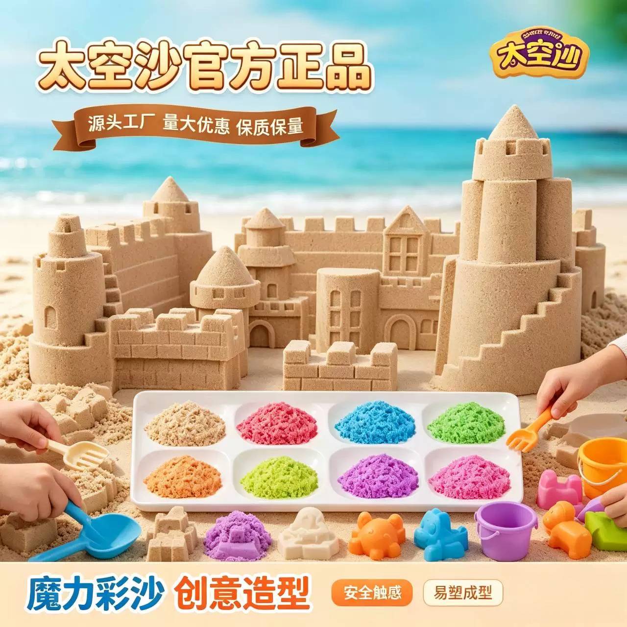 太空沙玩具套装不沾手安全无毒