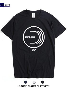 美剧 西部世界3 WESTWORLD周边印花学生青年短袖t恤男女纯棉 夏