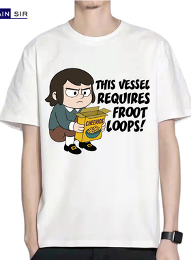 美剧Haunted Hotel 闹鬼屋酒店Abaddon周边 宽松青年短袖t恤 全棉