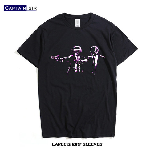 蠢朋克乐队daftpunk短袖t恤纯棉