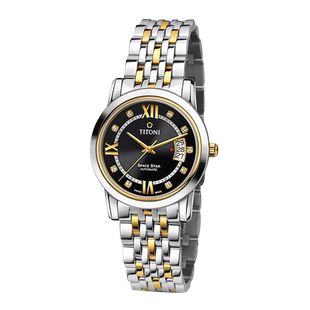 Titoni瑞士梅花手表男天星系列自动机械表83738-SY-363
