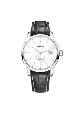 Titoni瑞士梅花手表男天星系列自动机械表83638-S-ST-606