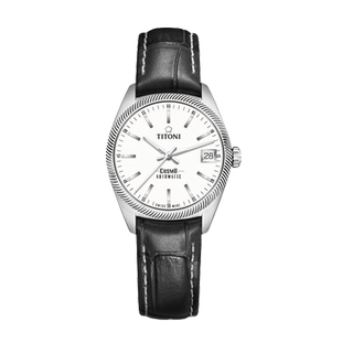 瑞士梅花手表女宇宙系列正品自动机械表黑色皮带女表828-S-ST-606