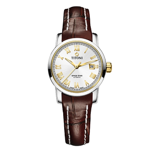 Titoni瑞士梅花手表女天星系列全自动机械表23538-SY-ST-561