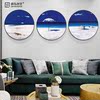 modern Simplicity Mediterranean Sea Scenery Hanging picture solid wood circular Decorative painting bedroom a living room seascape f15fc0d6-2