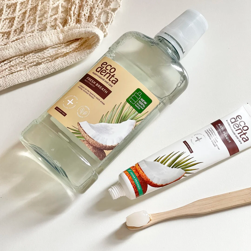 ecodenta牙膏漱口水清洁清新口腔