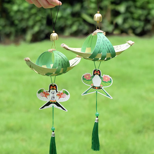 端午节创意diy挂件乌篷船仿竹编织折纸专用纸儿童手工作业材料包