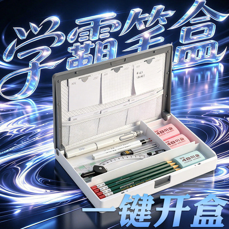 多功能黑科技笔盒学霸笔袋图片