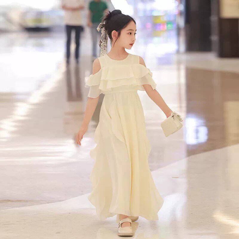 法国Uamtor女童洋装2026新款中大童夏季表演礼服裙子洋派公主裙