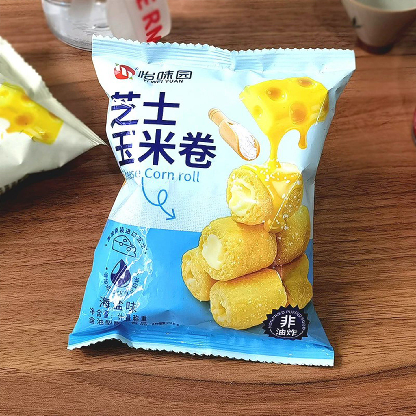 怡味园芝士玉米卷散称小包装10包（约30g/袋）海盐味香酥米果零食