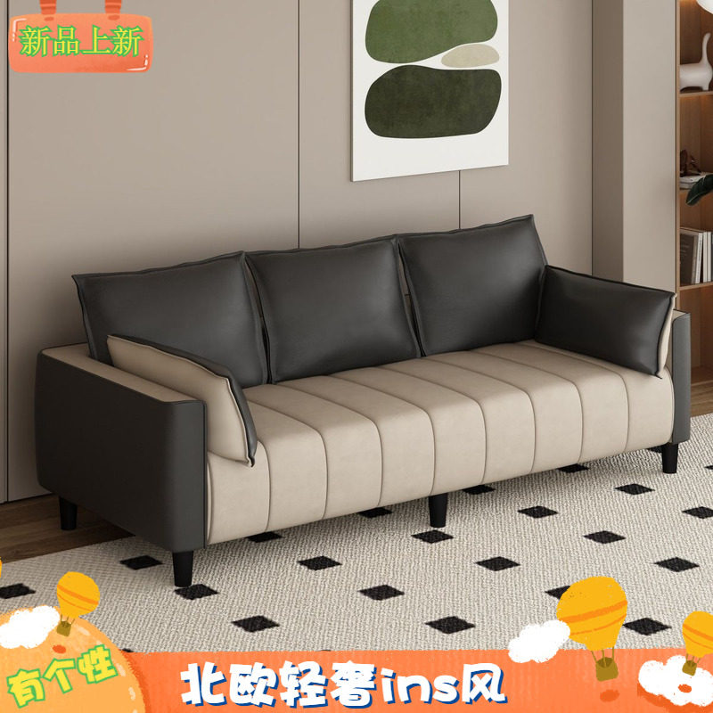 出租房客厅沙发免洗猫爪皮公寓