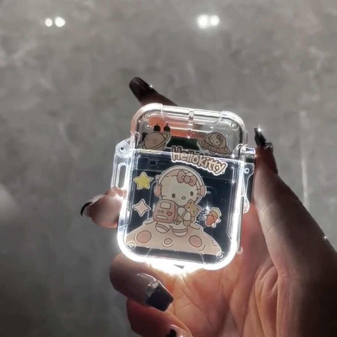 爆闪发光透明外壳充电打火机