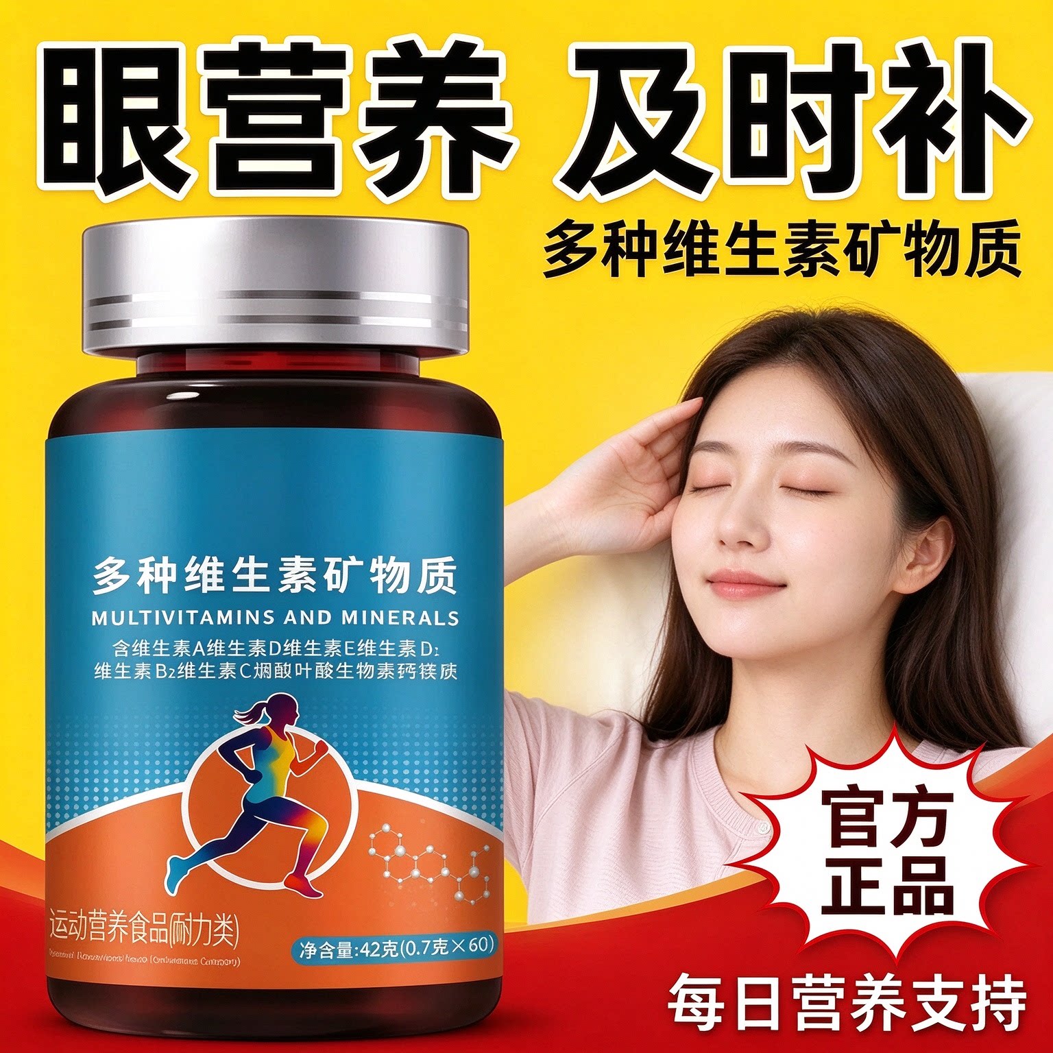 国产维生素护眼片缓解干涩疲劳