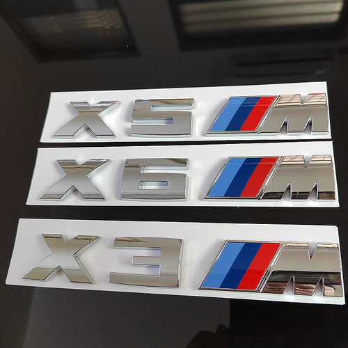 适用x5BMWX5M後车贴X3M尾标运动x6改装标志X6M原厂x3BMWm车标贴纸