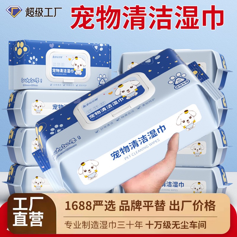 宠物清洁湿巾幸运女神