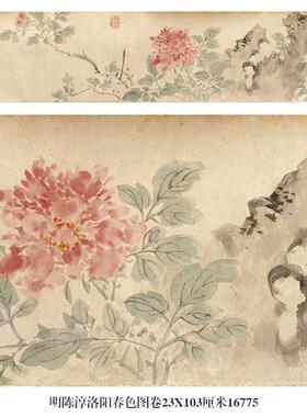 明陈淳洛阳春色图花鸟画微喷