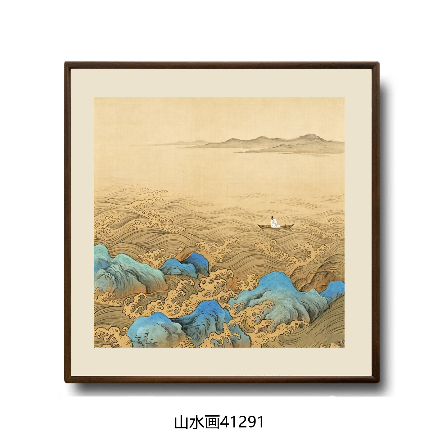 青绿山水画仿古名画客厅玄关卧室茶楼挂画字画新中式装饰画禅意画