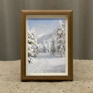 蒙斯特风景名画挂画字画摆台画办公室书房玄关装饰欧式北欧画礼物