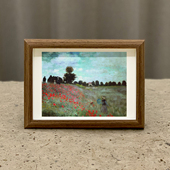 莫奈花园印象风景名画相框摆台画欧式 饰小众挂画 办公室卧室玄关装