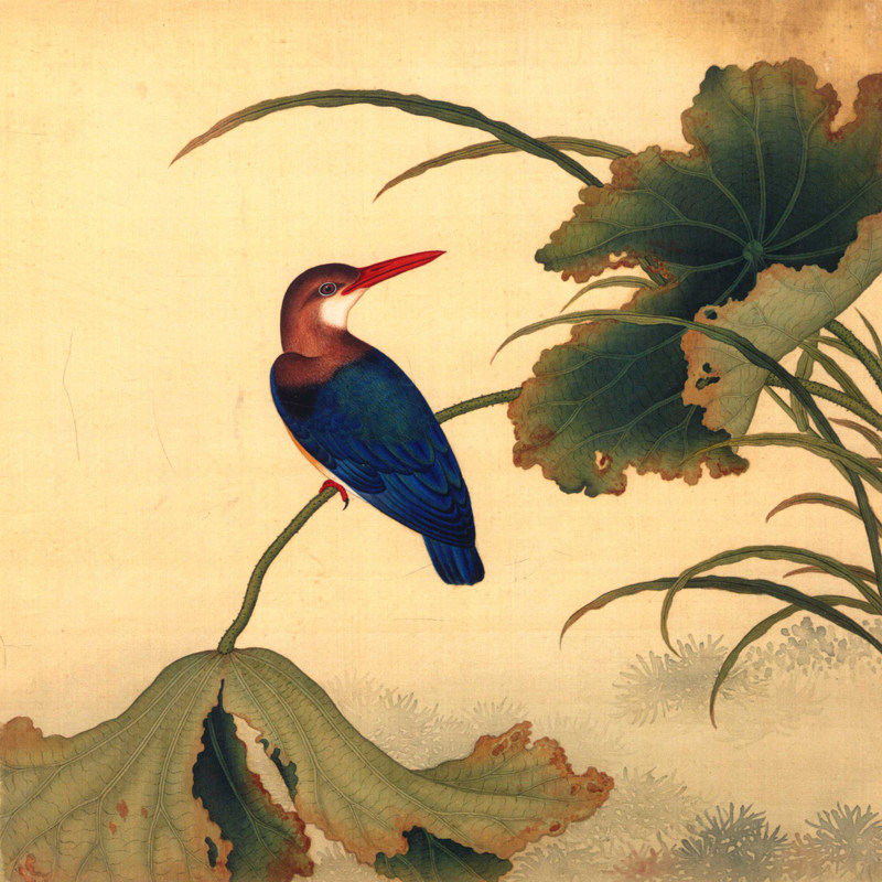 新中式装饰画玄关挂画小品清宫鸟谱仿古画真迹复制品花鸟画名人画