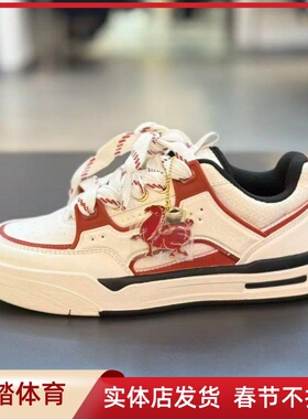 安踏骜杰板鞋春季新款拼色厚底休闲运动鞋子女122618043