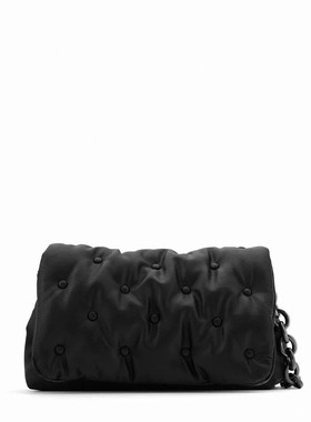 ZA家新款女包黑色大容量绗缝超火腋下包柔软质感链条单肩枕头包潮