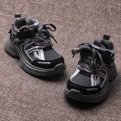 儿童冬季魔术贴保暖老爹鞋