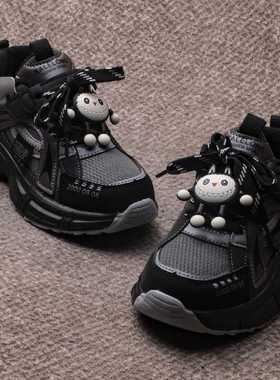 冬季儿童加绒运动鞋6827男女童大棉保暖轻便跑步鞋中大童休闲鞋