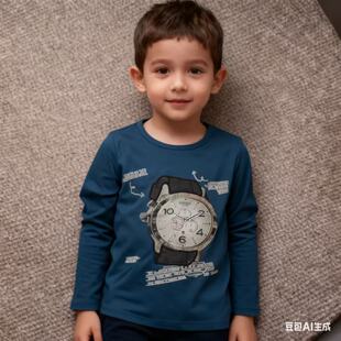 百搭休闲打底衫 特价 女童上衣43110212时尚 T恤2025春秋季 儿童长袖