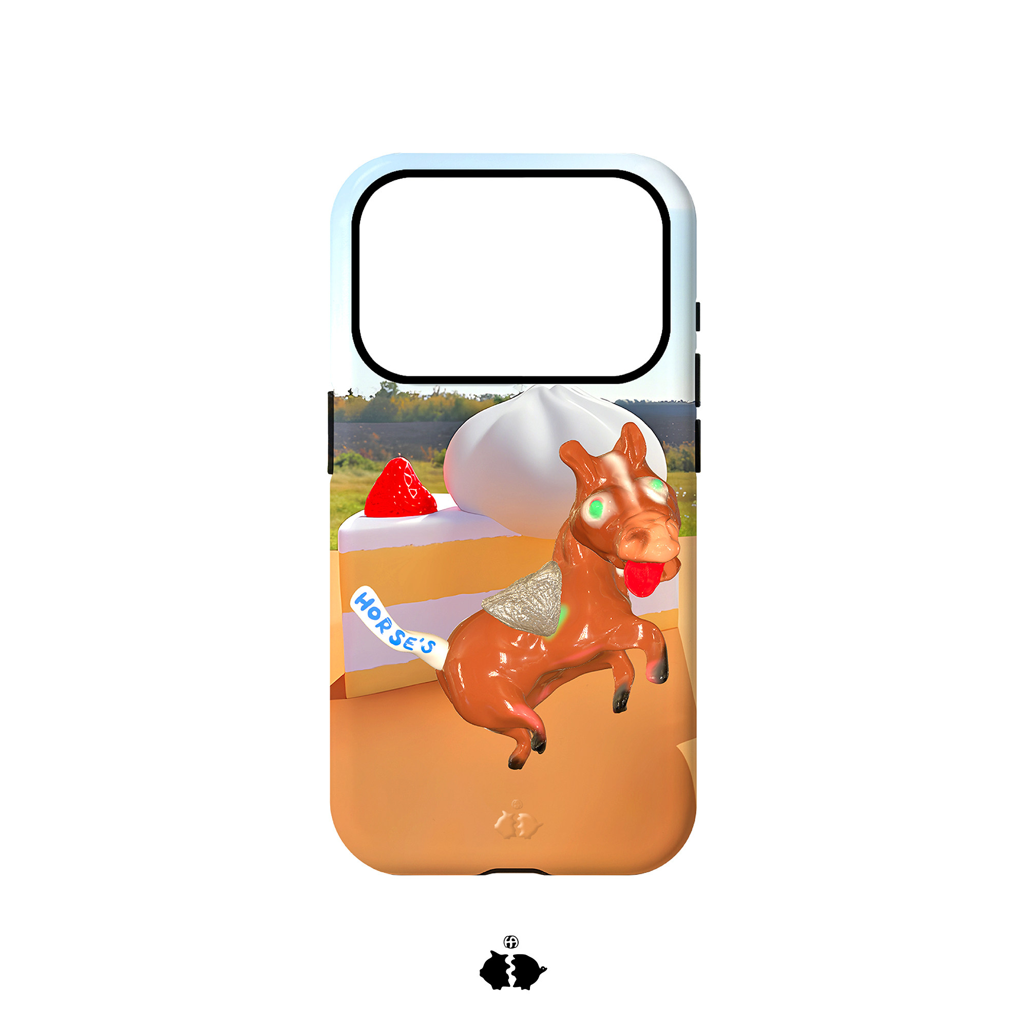 HAKEI『HAKEI DELIVERY-Horse's』艺术家设计韩国进口菲林手机壳二合一保护壳适用苹果17ProMax - 实物图